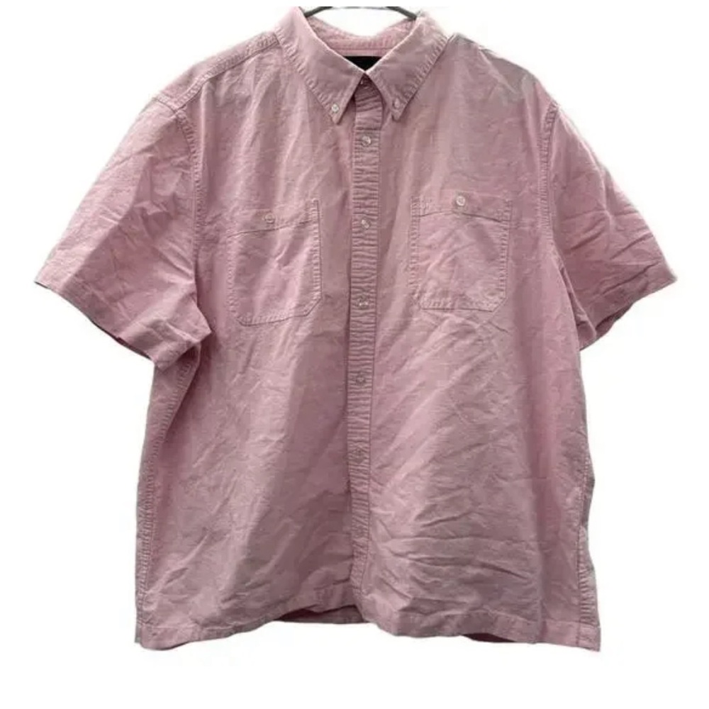 Calvin Klein Men's Light Pink Short‎ Sleeve Button Down Shirt Size XL